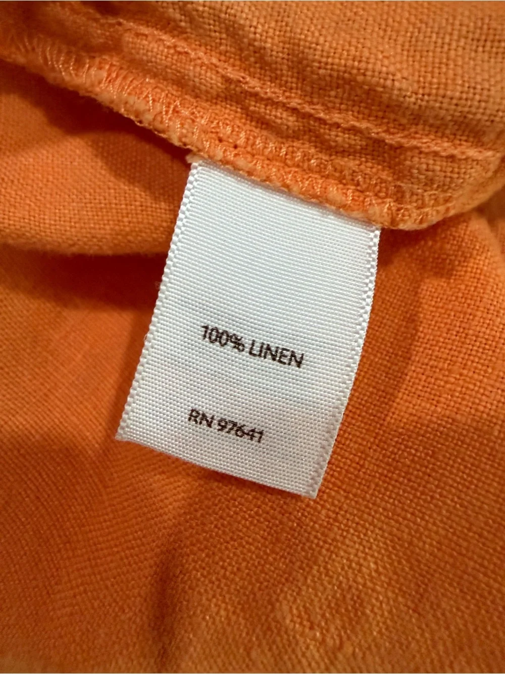 J Jill 100% linen wide leg crop pants pull-on Orange Sz XL